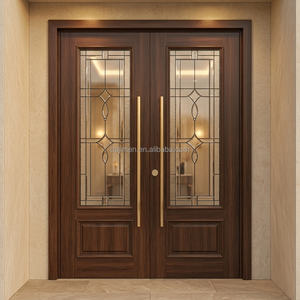 <span class=keywords><strong>Porta</strong></span> d'Ingresso Doppia in Legno Massiccio Personalizzata per Villa di Lusso in Arabia Saudita, <span class=keywords><strong>Porta</strong></span> Esterna su Misura per Casa - Product Image 2