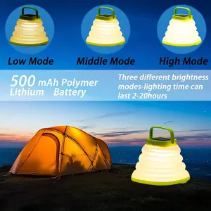 NPOT Rechargeable Waterproof Foldable Mini Portable Camping Solar Lights For Outdoor Light LED Lantern For Tent