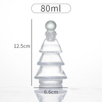 Bouteille d'arôme d'arbre de Noël 80ml bouteille de diffuseur de parfum bouteille en verre de diffuseur de roseau