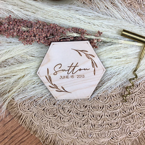 Sottobicchieri <span class=keywords><strong>in</strong></span> <span class=keywords><strong>Legno</strong></span> Traforato Personalizzati, Stile Rustico, Bomboniere e Decorazioni per la Casa - Product Image 6