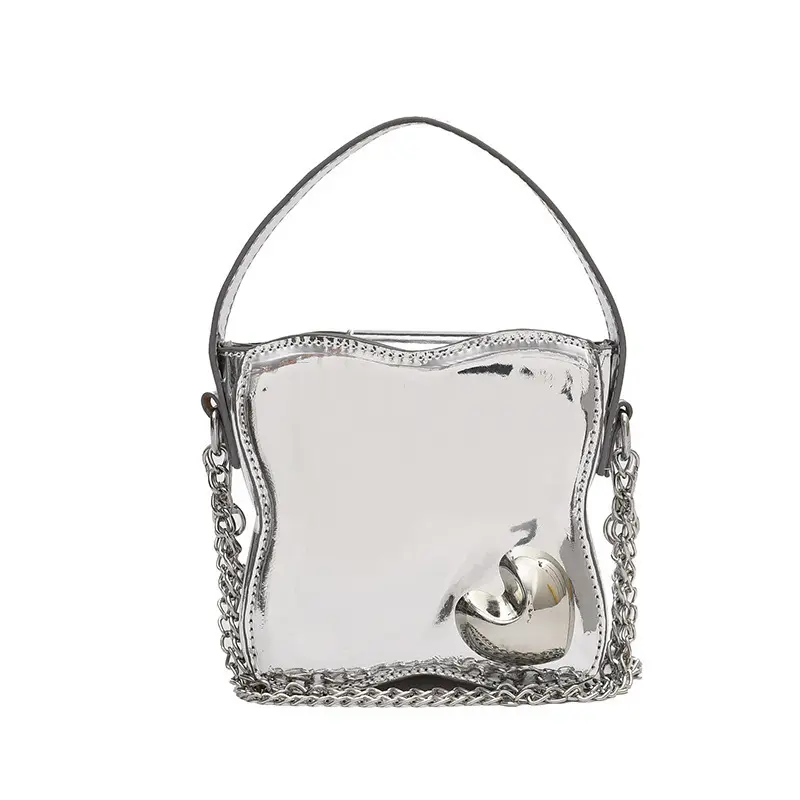 Y2K-bolsos pequeños de diseñador con cadena de Metal para mujer, bandoleras Vintage de charol, estilo Hip-Hop, 2022