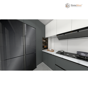 HomeMore Factory - Juego Completo <span class=keywords><strong>de</strong></span> Muebles <span class=keywords><strong>de</strong></span> <span class=keywords><strong>Cocina</strong></span> Modulares <span class=keywords><strong>de</strong></span> Acero Inoxidable, Diseño Gratuito, Duraderos - Product Image 1