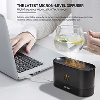 Diffuseur d'arôme d'air portable USB Fire Flame avec 7 flammes colorées Nouvelle huile essentielle améliorée Diffuse 1 an de garantie