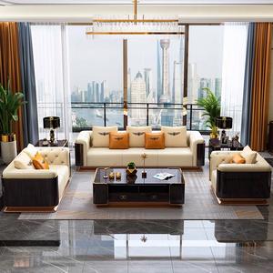 Canapé de salon <span class=keywords><strong>design</strong></span> italien, canapé modulable deux trois places en tissu MIcrofibre marron de luxe - Product Image 2