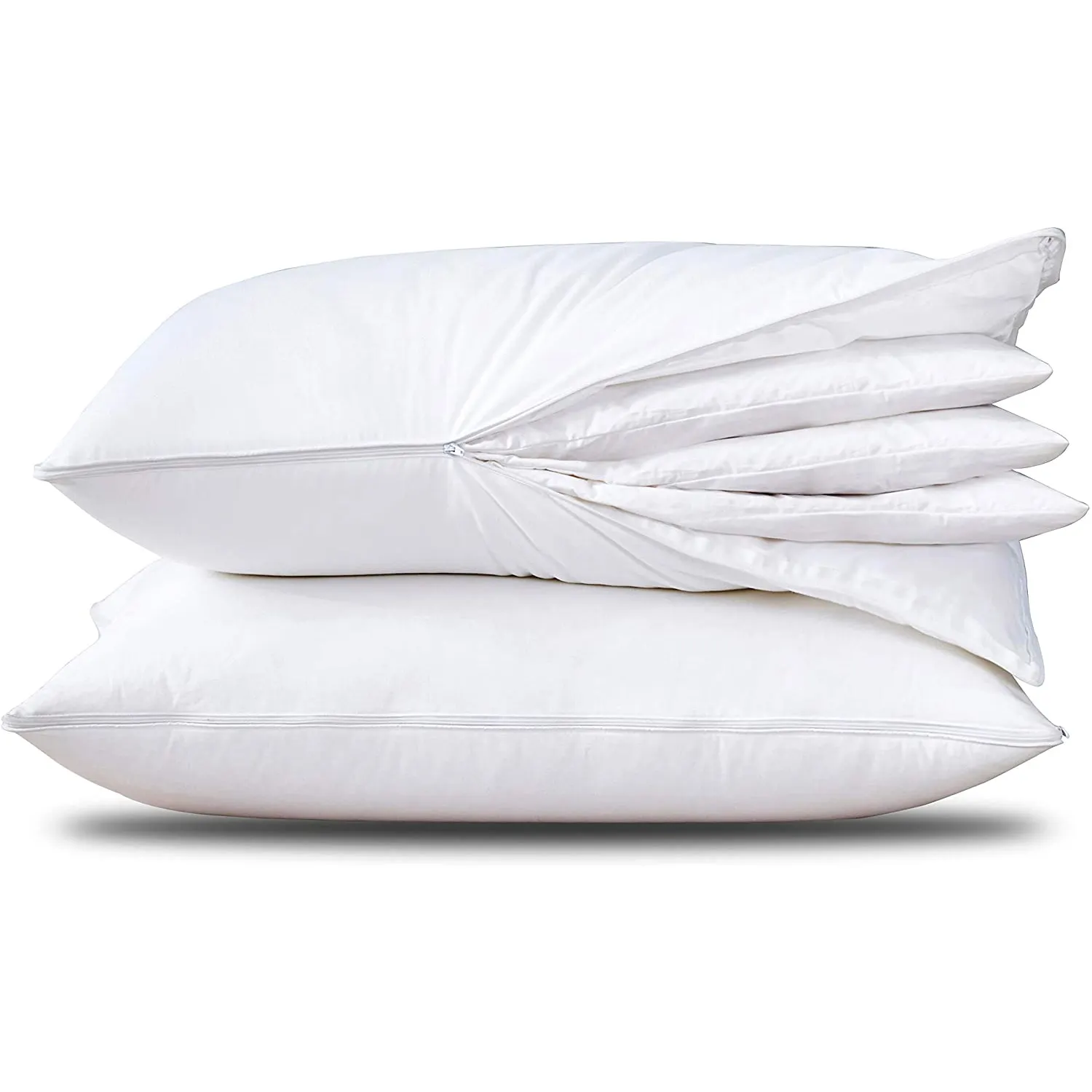 Pillow Insert luxury premium white 5 star hotel used neck down-proof fabric 3 layer duck home feather down filled pillows