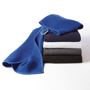 Serviette de <span class=keywords><strong>golf</strong></span> portable en microfibre à motifs, avec mousqueton, respirante, légère, séchage rapide, durable, écologique pour le sport - Product Image 2