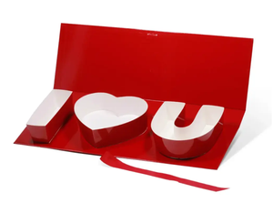 Personalizado I Love You Rosas Arreglos florales Ramo Corazón 2cm de espesor Cajas rígidas Cuadradas Cajas de regalo del Día de San Valentín para flores Amor - Product Image 4