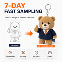 Cadeaux promotionnels de Noël, porte-clés en peluche ours mascotte d'entreprise, jouet en peluche, fabricant d'animaux en peluche, OEM ODM avec logo
