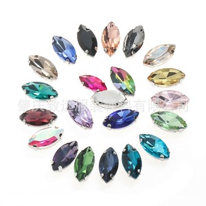 Piedra de cristal con forma de navette de 7x15 mm con cuatro puntas para zapatos, bolsos, accesorios de ropa, joyería DIY. - Product Image 4