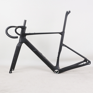 Cuadro de carbono <span class=keywords><strong>Tantan</strong></span> para bicicleta de gravel 700*57C con freno de disco, cableado completamente oculto, pieza de bicicleta de fibra de carbono T1000 T47 UDH, modelo GR257 - Product Image 1