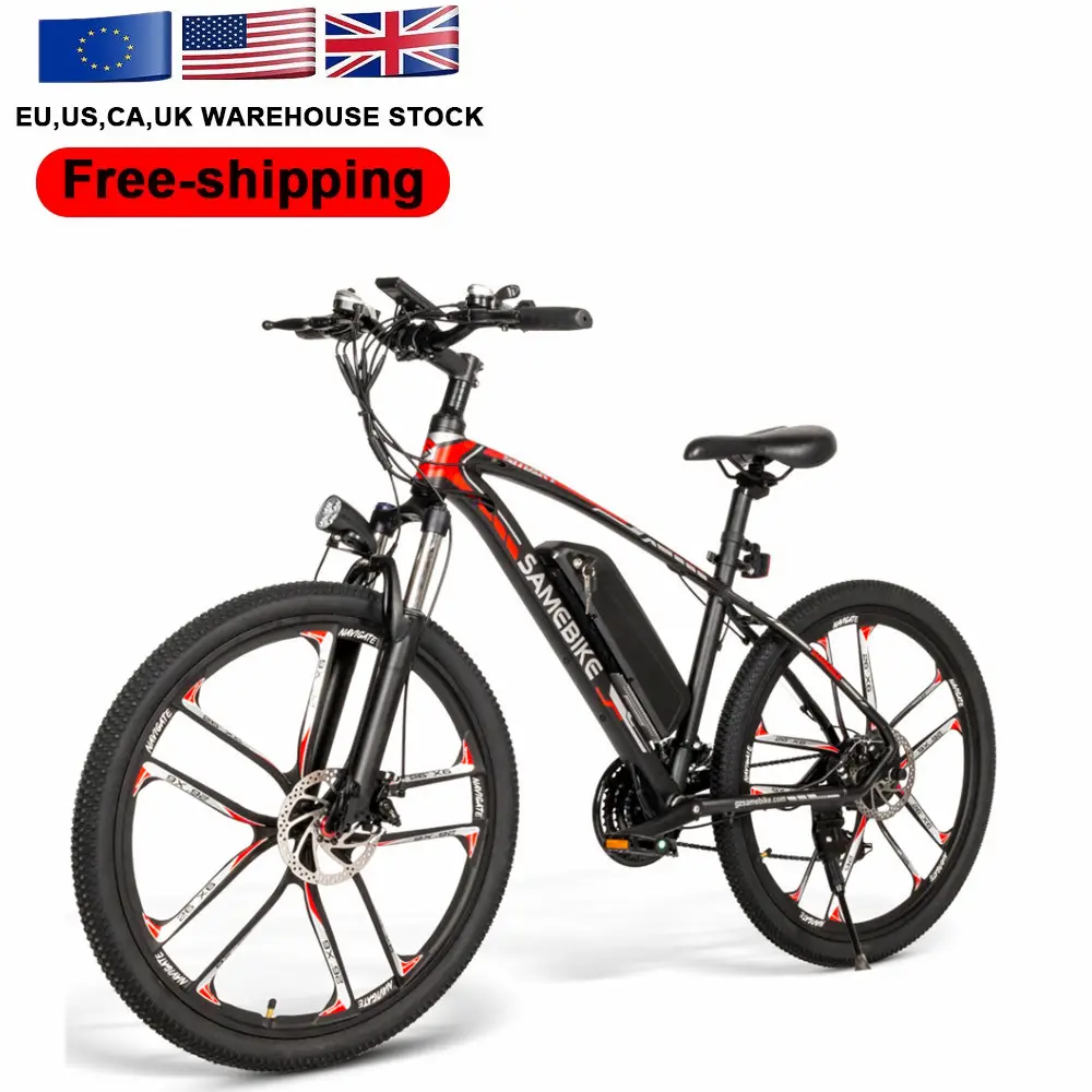 UK pronto per la spedizione modello di bicicletta MY-SM26 per bici da strada grasso pneumatico bicicletta per gli uomini montagna 26 pollici ciclo 21S 250w bicicletta elettrica