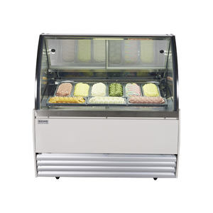 Porte en verre Fournisseur Professionnel Table Gelato Affichage Congélateur Pour La Crème Glacée - Product Image 2