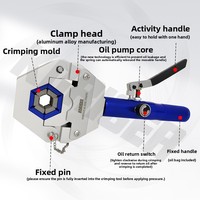 Pince hydraulique manuelle Portable Machine VR-7842 outil de pompe à huile de climatisation de voiture pour sertir le collier de serrage de tuyau de climatisation