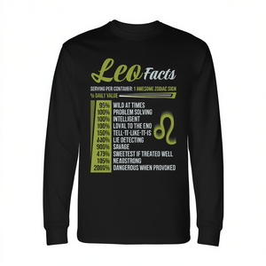 Camiseta de manga larga con signo del zodiaco, horóscopo, características y datos de Leo, talla pequeña - Product Image 2