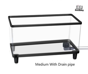 Nuevos accesorios acrílicos para mascotas de alta definición para el escritorio del hogar con sistema de circulación de flujo de agua Placa de cubierta de drenaje pecera - Product Image 6