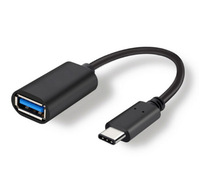 Câble adaptateur OTG - USB 3.0 femelle vers Type-C mâle, charge rapide, conducteur en cuivre pur pour téléphones mobiles et ordinateurs