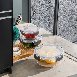 Hot Selling High Borosilicate Glass Camping Lunch Box Microwavable Large Capacity Portable Modern <b>Kitchen</b> Air Tight Meal Prep - Product Image 2