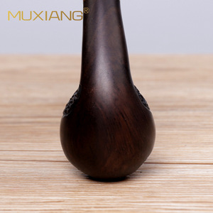 Muxiang Wooden Tobacco Pipe Bent Type Solid Wood Hand Carved For Smoking - Product Image 4