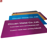Dompet Kartu Bisnis Kustom Anodized Aluminium Kartu Laser Ukiran Logam Kosong Bisnis Aluminium Disesuaikan Logo Lembar Berlapis