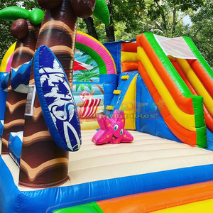 Castillo inflable de playa, brincolín inflable de calidad comercial con tobogán. - Product Image 3