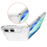 Étui de téléphone portable pour iPhone 18 Fold, magnétique, transparent, 2 en 1, écran pliable intégré, anti-jaunissement, coque de téléphone mobile
