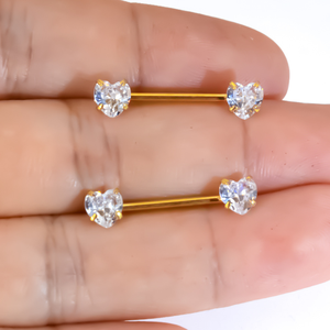 G23 Titan Nippel Brust Nippel Piercing Silber vergoldet Nippel Ring Piercing Schmuck für Damen und Herren - Product Image 5