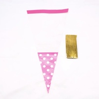 100 pièces/sac pas cher Transparent cône Triangle Opp violoncelle sacs pour Triangle bonbons sac à douille en plastique