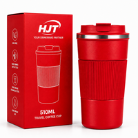Mug de voyage isotherme sous vide 510 ml (17 oz), en acier inoxydable à double paroi, anti-fuite, réutilisable avec couvercle – Vente en gros