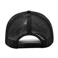 Gorra de béisbol al por mayor de 6 paneles con visera curva, logotipo personalizado de sarga, parche de cuero, lazos, bordado 3D, parte trasera de malla, gorra deportiva promocional