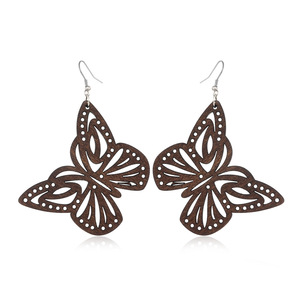Pendientes <span class=keywords><strong>baratos</strong></span> para niñas, regalos <span class=keywords><strong>de</strong></span> joyería para mujeres, flor <span class=keywords><strong>de</strong></span> filigrana, <span class=keywords><strong>árbol</strong></span> <span class=keywords><strong>de</strong></span> <span class=keywords><strong>la</strong></span> <span class=keywords><strong>vida</strong></span>, mariposa, pendiente <span class=keywords><strong>de</strong></span> madera, logotipo geométrico personalizado, pendientes <span class=keywords><strong>de</strong></span> madera - Product Image 2