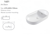 Lavabo de vanité de comptoir rectangulaire de qualité supérieure lavabos de salle de bain en céramique bassins en porcelaine de luxe
