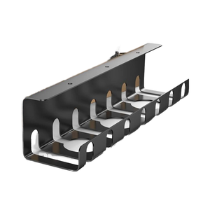 Plateau De Gestion De Câbles Revêtu De Poudre En Acier Au Carbone Oududianzi Capacité De 5kg Support De Bureau Pour La Maison/Bureau-Noir - Product Image 1