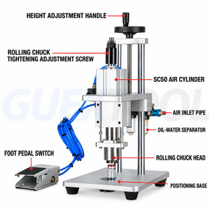 Machine de capsulage pneumatique pour flacons, machine de sertissage de bouchons métalliques, machine de capsulage pneumatique - Product Image 3