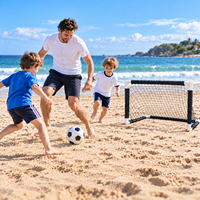 But de football miniature pliable en plastique facile à assembler, but de football portable de petite taille pour la maison, le jardin, les jeux parent-enfant