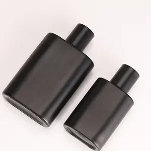 Unique Matte Black Press Mist Sprayer Round Perfume Spray Perfume Refill Bottle