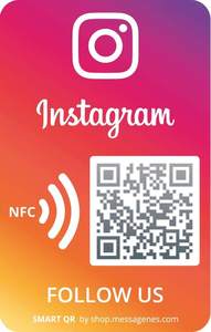 מותאם אישית QR NFC Instagram הדחיפה מדבקה חסידי עבור עסק משלך - Product Image 3