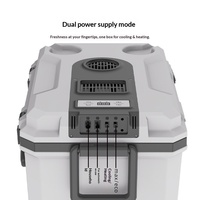Boîte de réfrigération/chauffage électronique semi-conductrice portable pour la maison et la voiture, double usage, capacité extra-large 28L, avec écran
