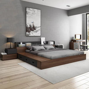 Ensemble de chambre à coucher en bois massif pour hôtel moderne - Meubles commerciaux en gros - Product Image 1