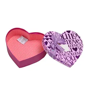 热卖可回收生态派对巧克力心形纸盒斋月礼品包装巧克力盒小企业