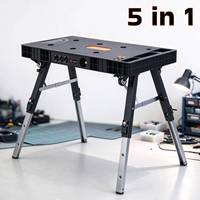 Winslow & Ross Banc de travail 5-en-1 multifonction pliable et réglable en hauteur, chariot d'atelier, échafaudage, chevalet, table de travail