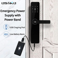 Serrure de porte mot de passe Tuya électro-magnétique empreinte digitale serrure de porte bouton de porte avec clavier Keyles