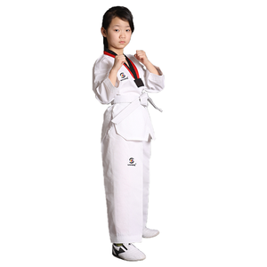 Woosung alta calidad Unisex <span class=keywords><strong>coreano</strong></span> WTF Taekwondo <span class=keywords><strong>Dobok</strong></span> entrenamiento deportivo y uniforme de competición ropa - Product Image 4