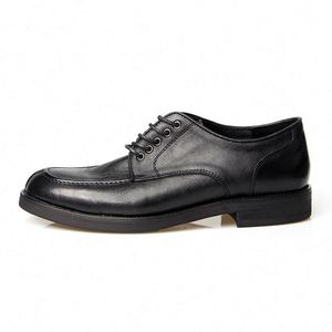 Mocassins Oxford à lacets pour hommes, bout carré, en cuir véritable, légers, respirants, antidérapants, pour le bureau et les occasions formelles - Product Image 6