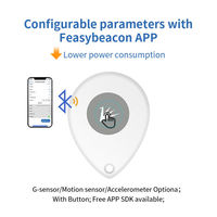 Capteur de vibration bouton marin Bluetooth BLE 5.1 SOS longue portée iOT AOA SDK balise avec accekeromètre