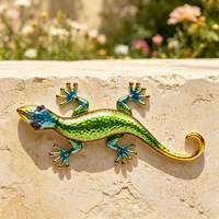 Décoration murale extérieure créative en métal en forme de gecko pour jardin, patio et maison - Vente en gros directe usine