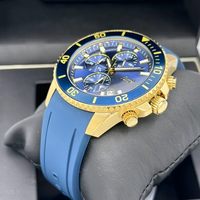 HB1513965 Montre pour homme de luxe, tendance et polyvalente, style urbain, 100M WR, cristal, acier inoxydable, bracelet en silicone, quartz, 22 mm
