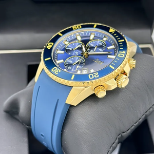 HB1513965 Reloj Urbano para Hombre, Estilo Ejecutivo y de Lujo, <span class=keywords><strong>100M</strong></span> <span class=keywords><strong>WR</strong></span>, Cristal, Correa de Silicona y Acero Inoxidable, Cuarzo, 22mm - Product Image 3