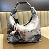 Tas Selempang Sutra Xiangyun Asli Jinfeng, Tas Selempang Sederhana Cina Berkualitas Tinggi yang Cocok untuk Segala Gaya dengan Penutup Ritsleting, Cocok untuk Hadiah
