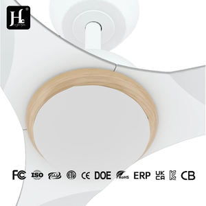 Ventilador de techo moderno blanco con control remoto, LED 3CCT con luz, ventilador de techo para interiores - Product Image 3