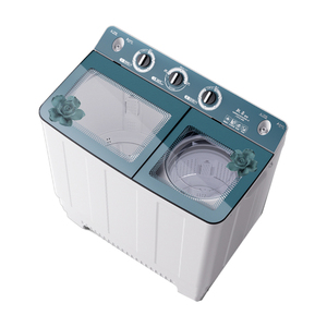 2026 White Color Portable Semi Automatic Double Tub Washer Twin Tub <strong>Washing</strong> <strong>Machine</strong> 15KG <strong>Top</strong> <strong>Loading</strong> - Product Image 1